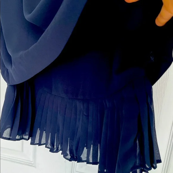 3/$25 Banana Republic Navy Tank Top with Ruffled Hem - Picture 6 of 6